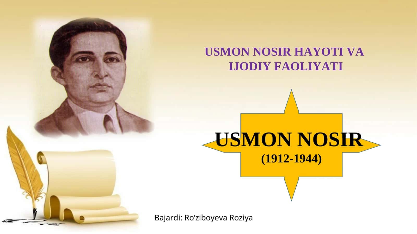 Usmon Nosir Hayoti va Ijodiy Faoliyati