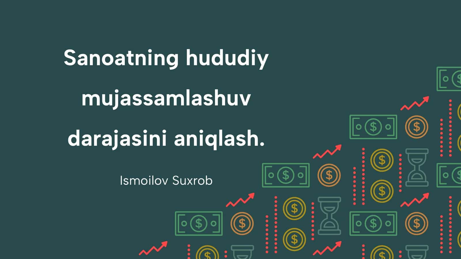 Hududiy mujassamlashuv darajasini aniqlash