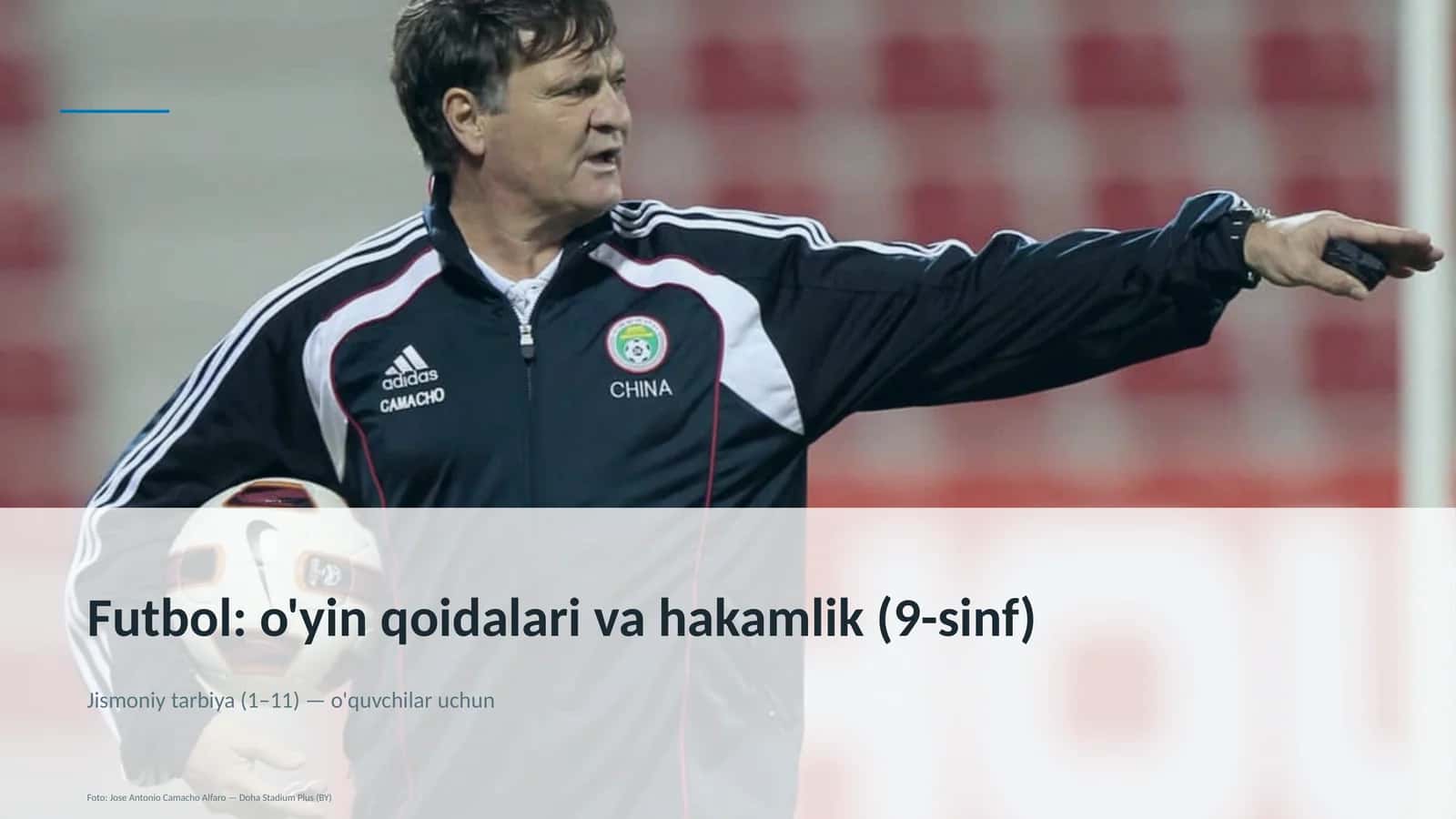 Futbol: o'yin qoidalari va hakamlik (9-sinf)