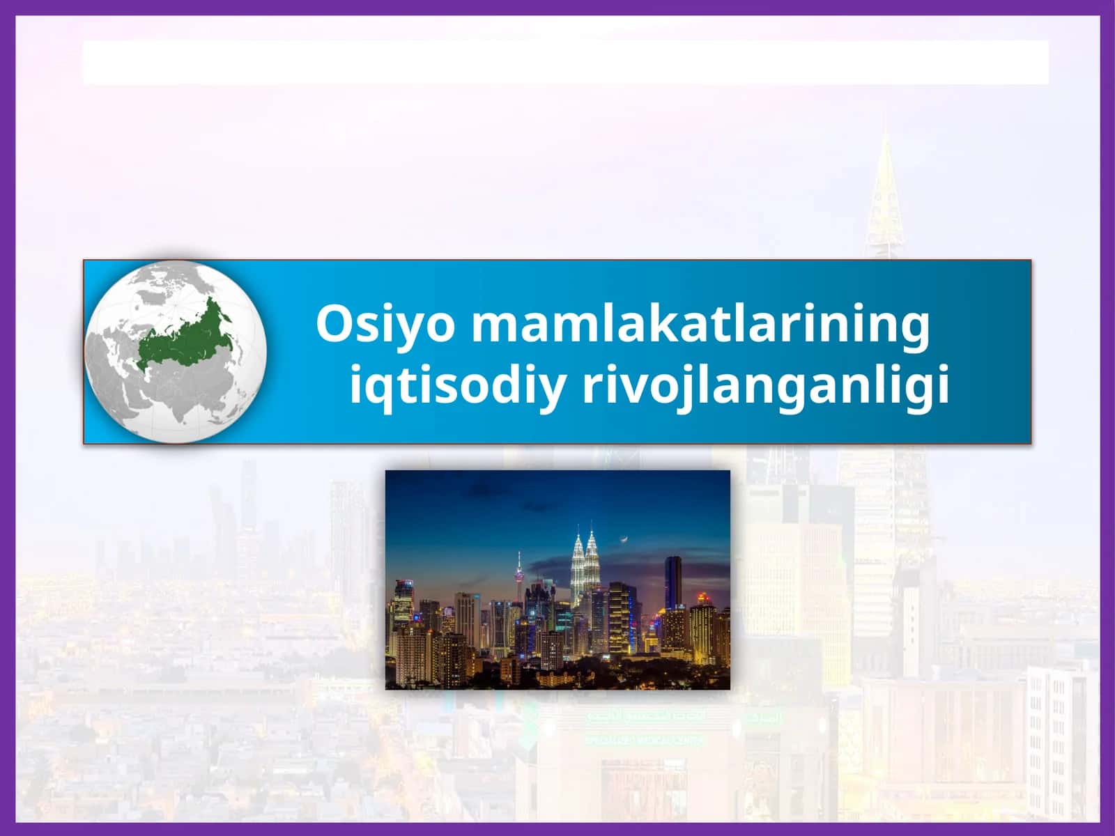 osiyo mamlakatlarining iqtisodiy rivojlanishi 1