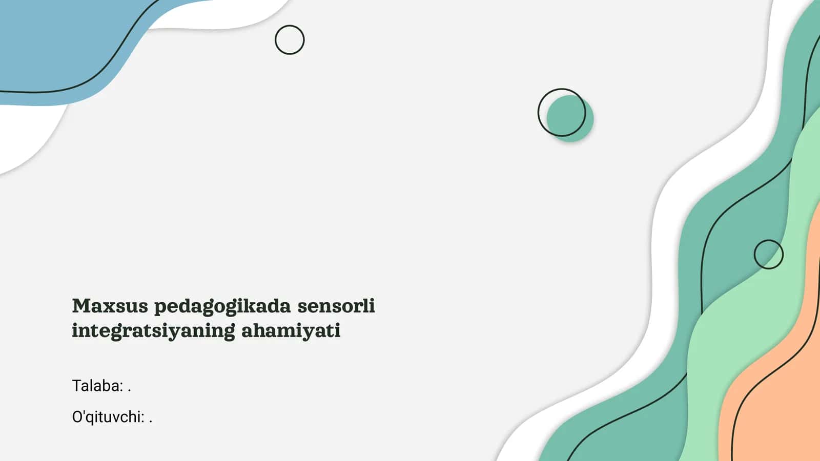 Maxsus pedagogikada sensorli integratsiyaning ahamiyati