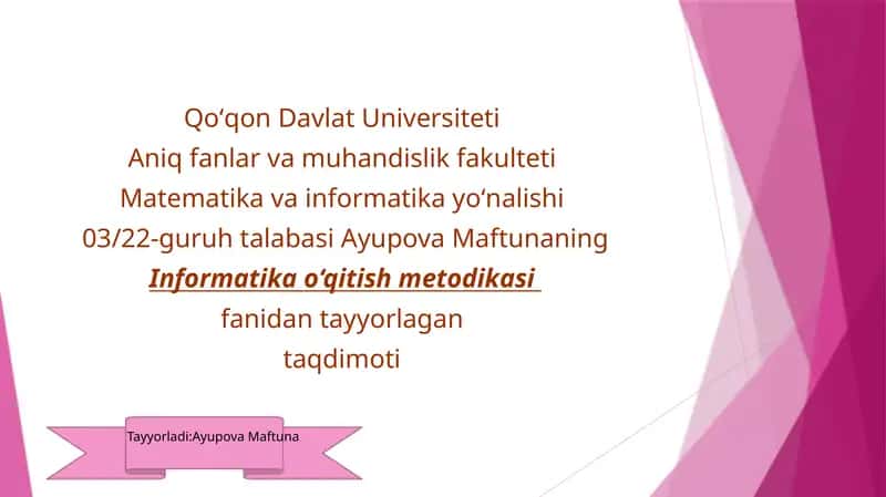 Informatika oʻqitish metodikasi