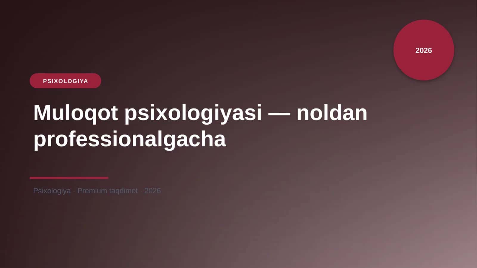 Muloqot psixologiyasi — noldan professionalgacha