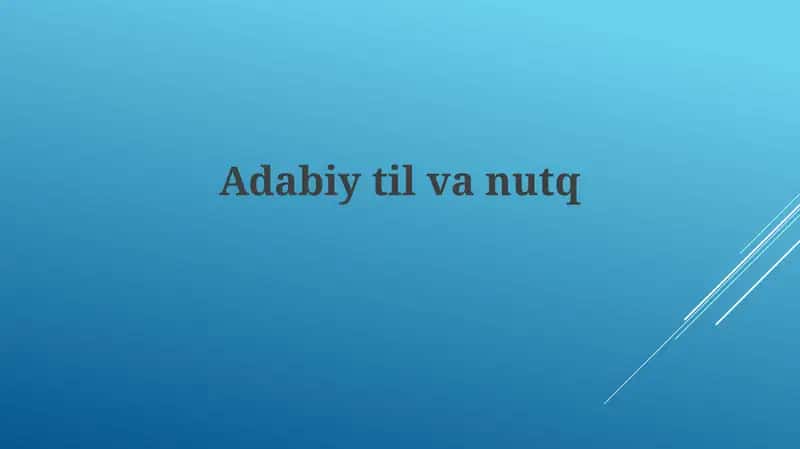Adabiytilvanutq