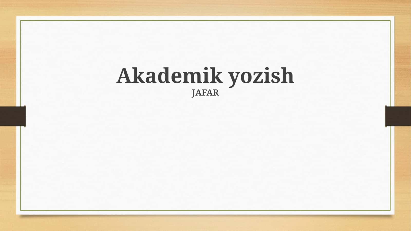 Akademik yozish