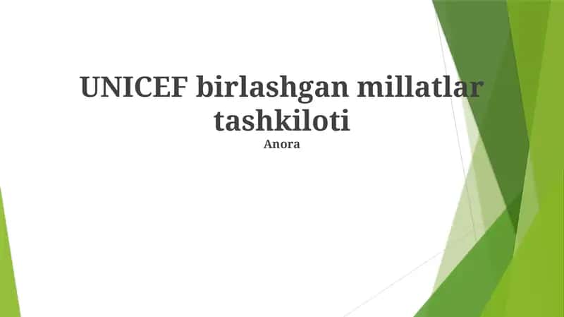 UNICEFning muvaffaqiyatlari