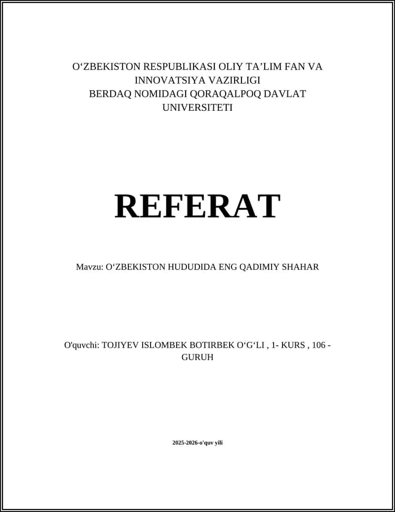 Samarqand (Afrosiyob): Oʻzbekistondagi eng qadimiy shahar