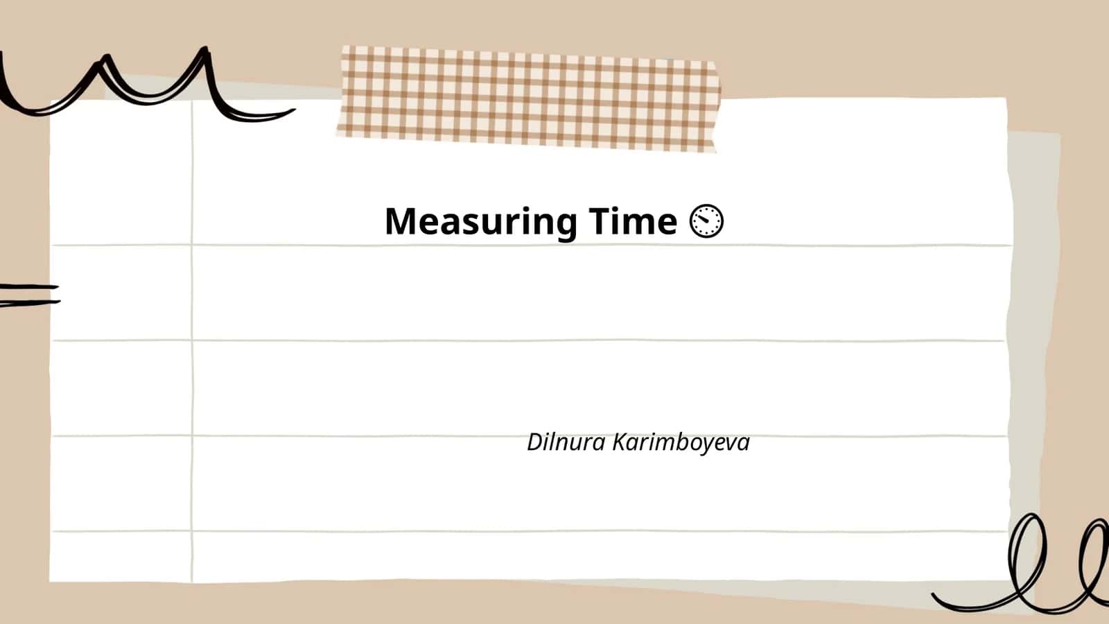 Measuring Time ⏲️