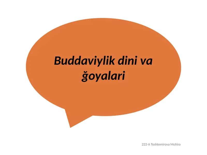buddaviylik dini va g‘oyalari