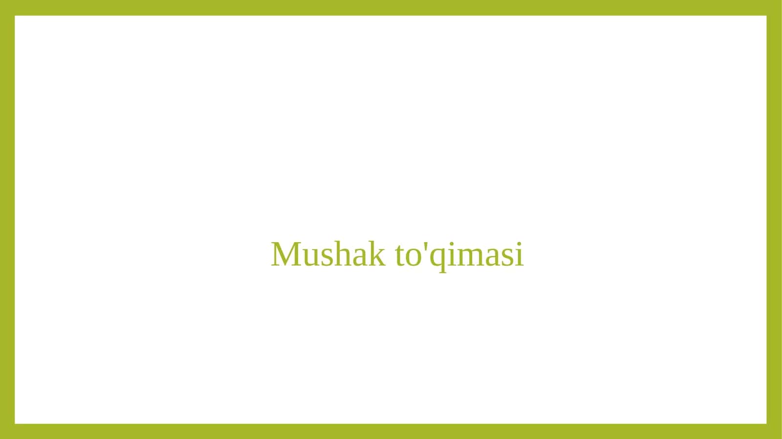 Mushak to'qimasi