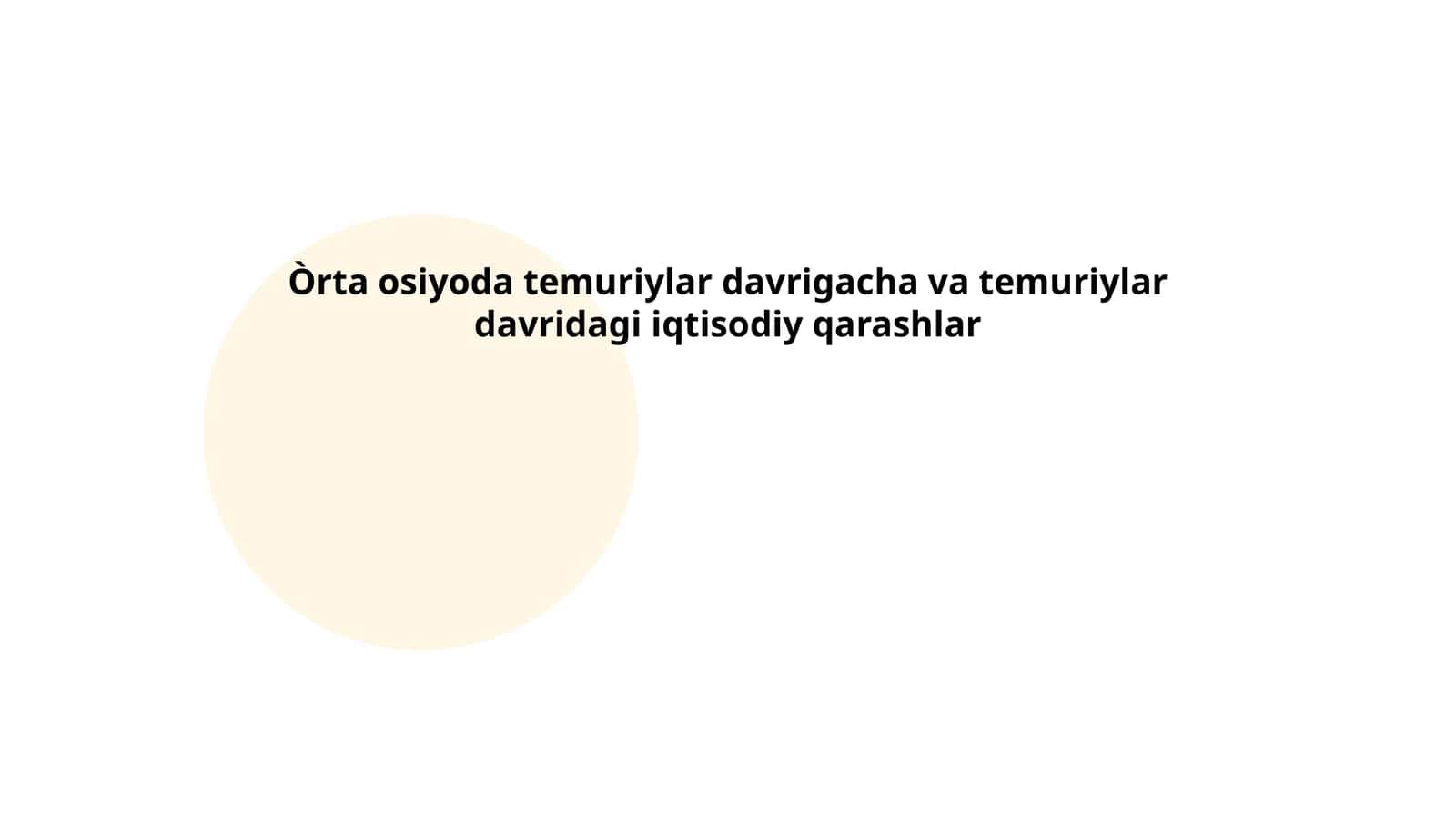 Temuriylar davri dehqonchilik va sug'orish tizimlari