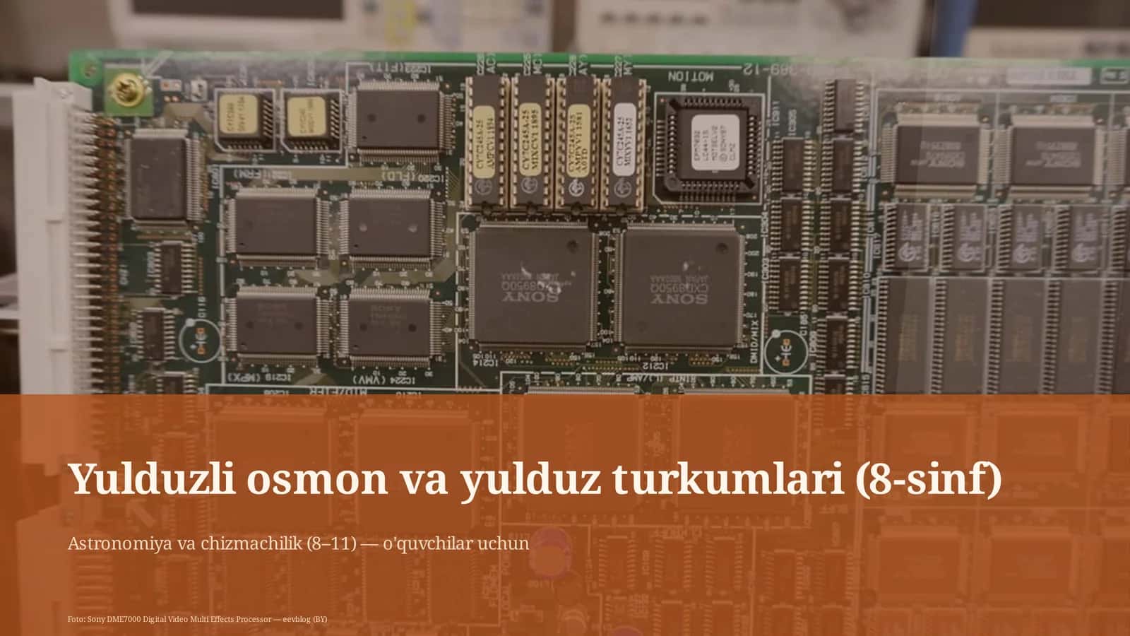 Yulduzli osmon va yulduz turkumlari (8-sinf)