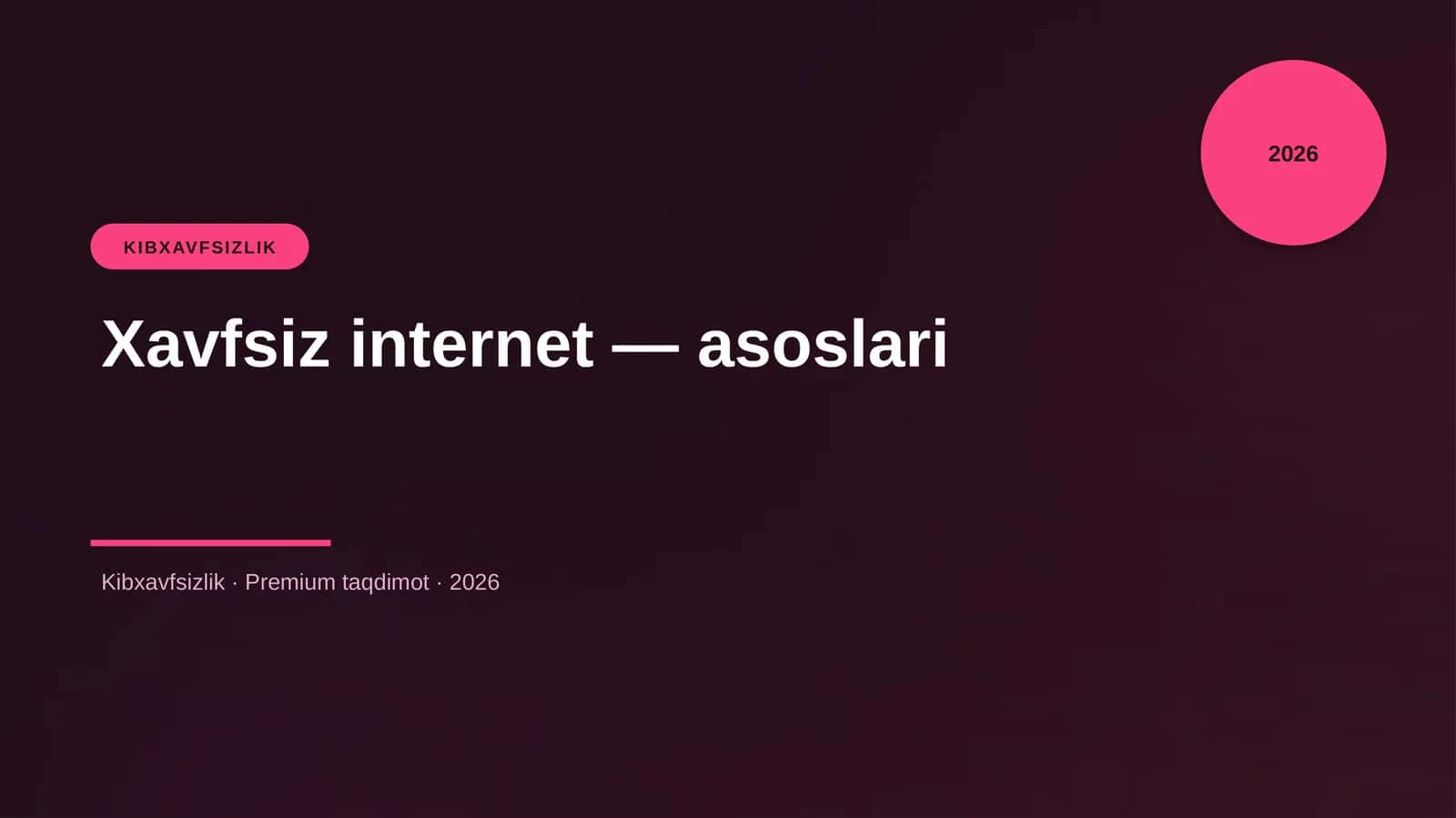 Xavfsiz internet — asoslari
