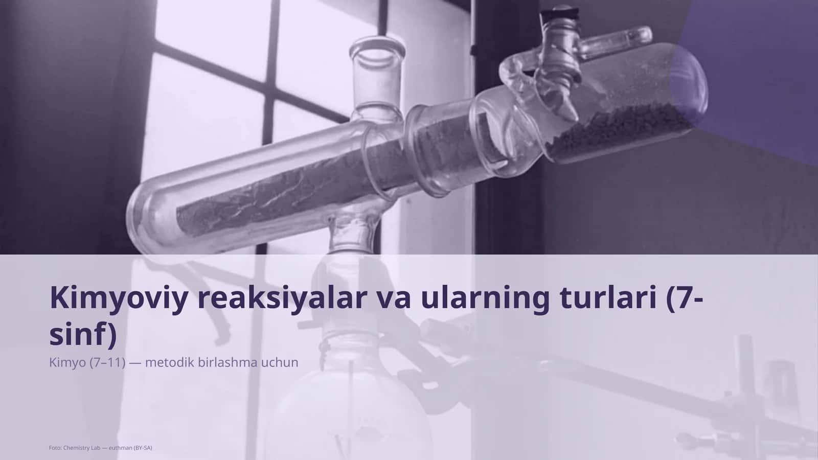 Kimyoviy reaksiyalar va ularning turlari (7-sinf)