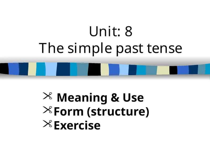 The simple past tense
