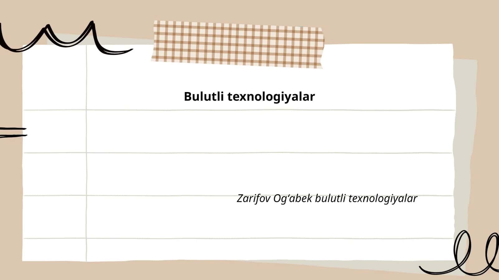Bulutli hisoblash texnologiyalari
