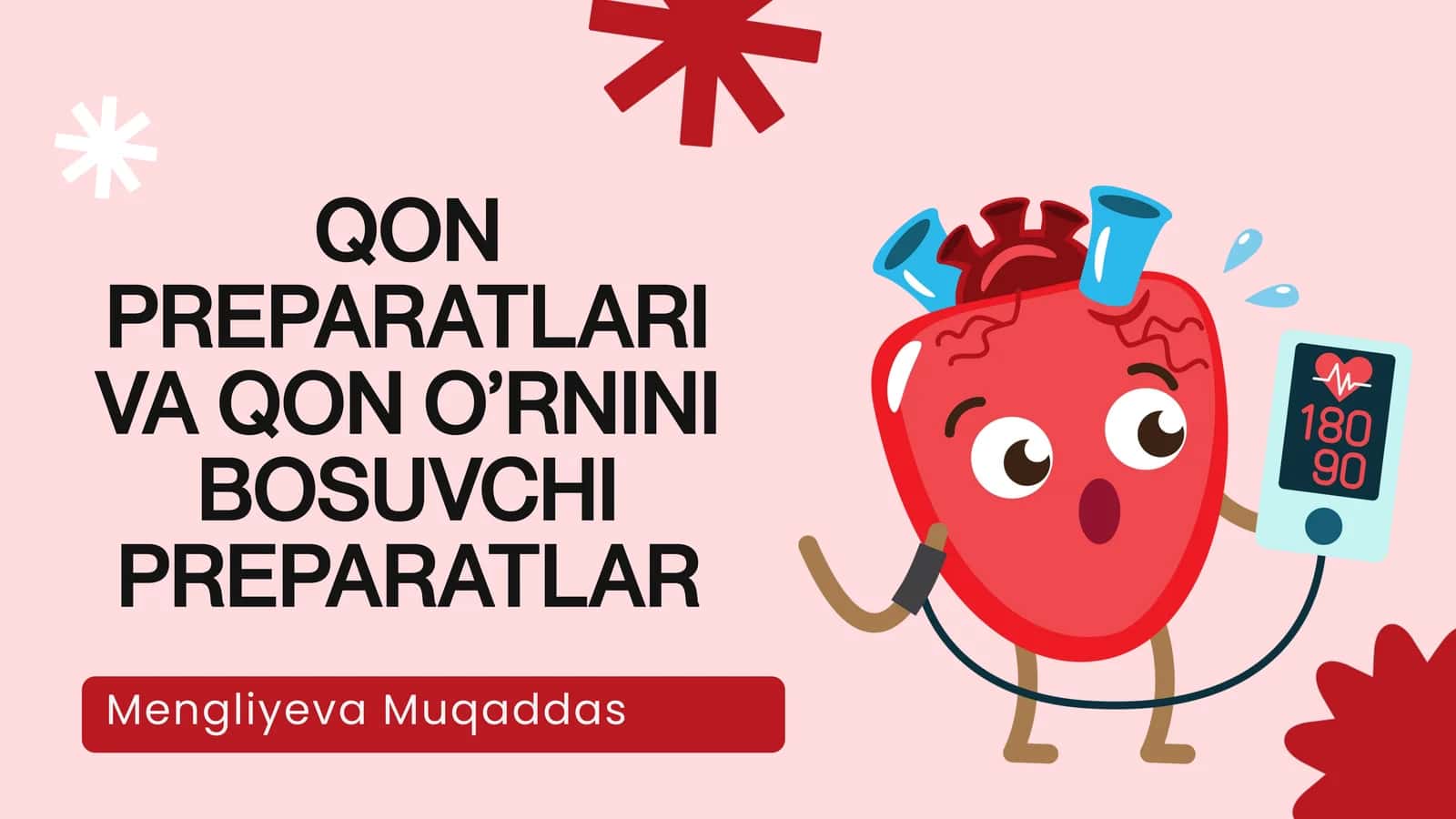QON PREPARATLARI VA QON O’RNINI BOSUVCHI PREPARATLAR