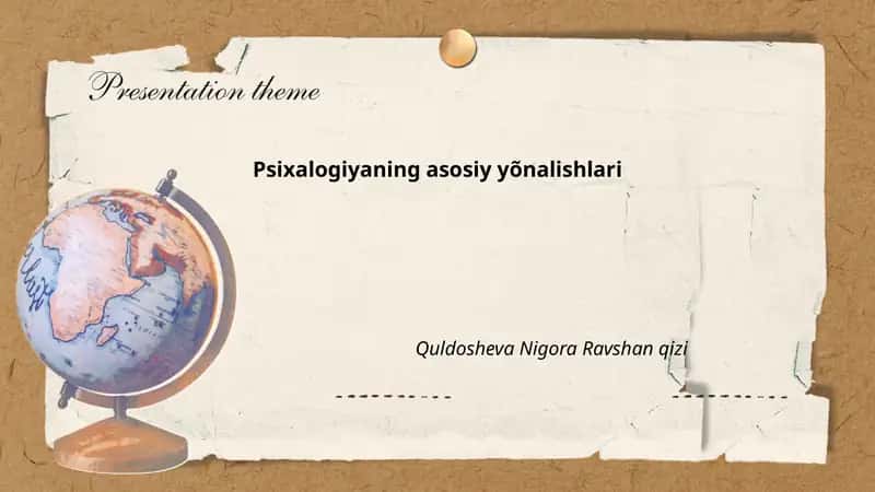Psixalogiyaning asosiy yõnalishlari