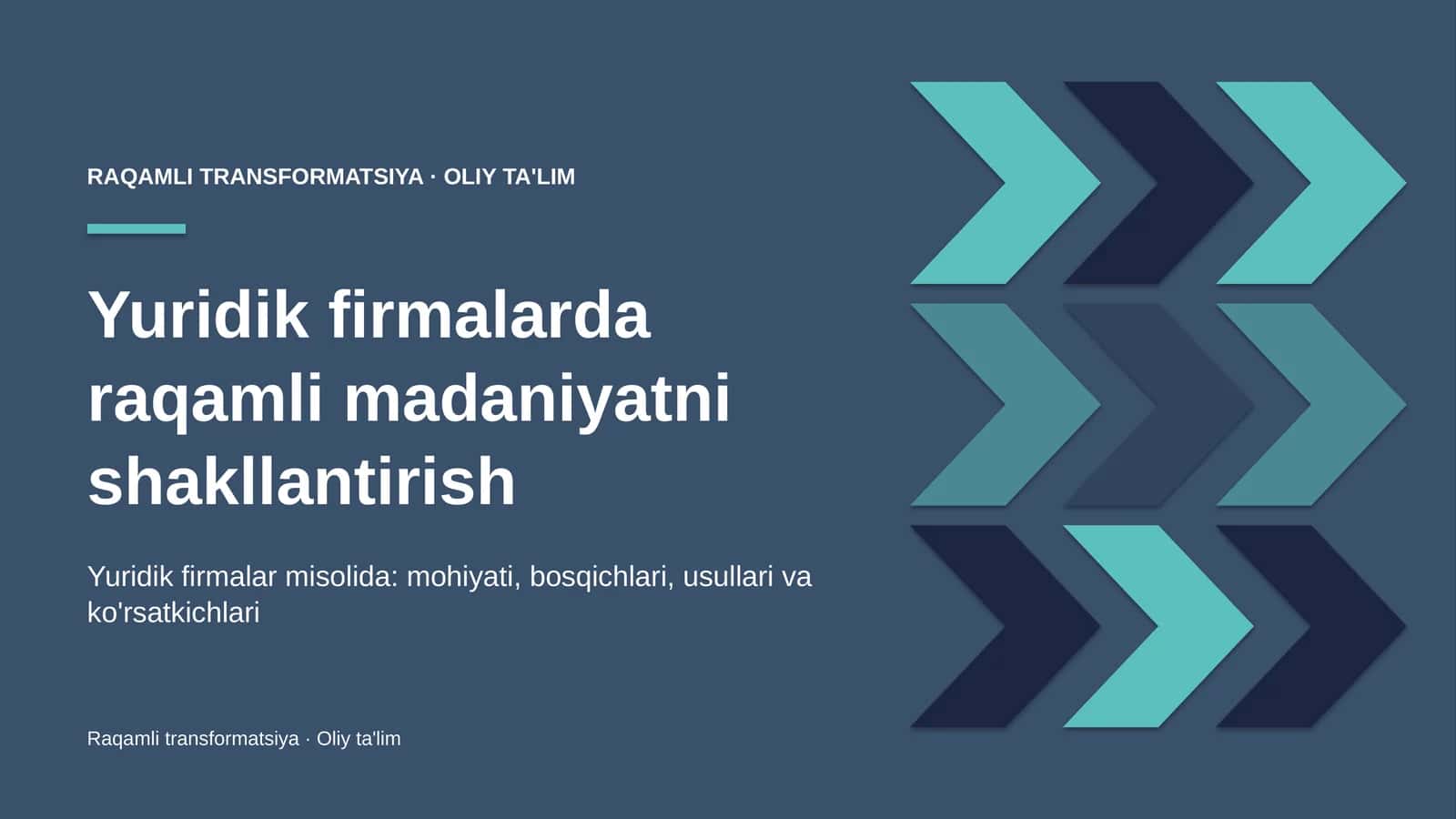 Yuridik firmalarda raqamli madaniyatni shakllantirish