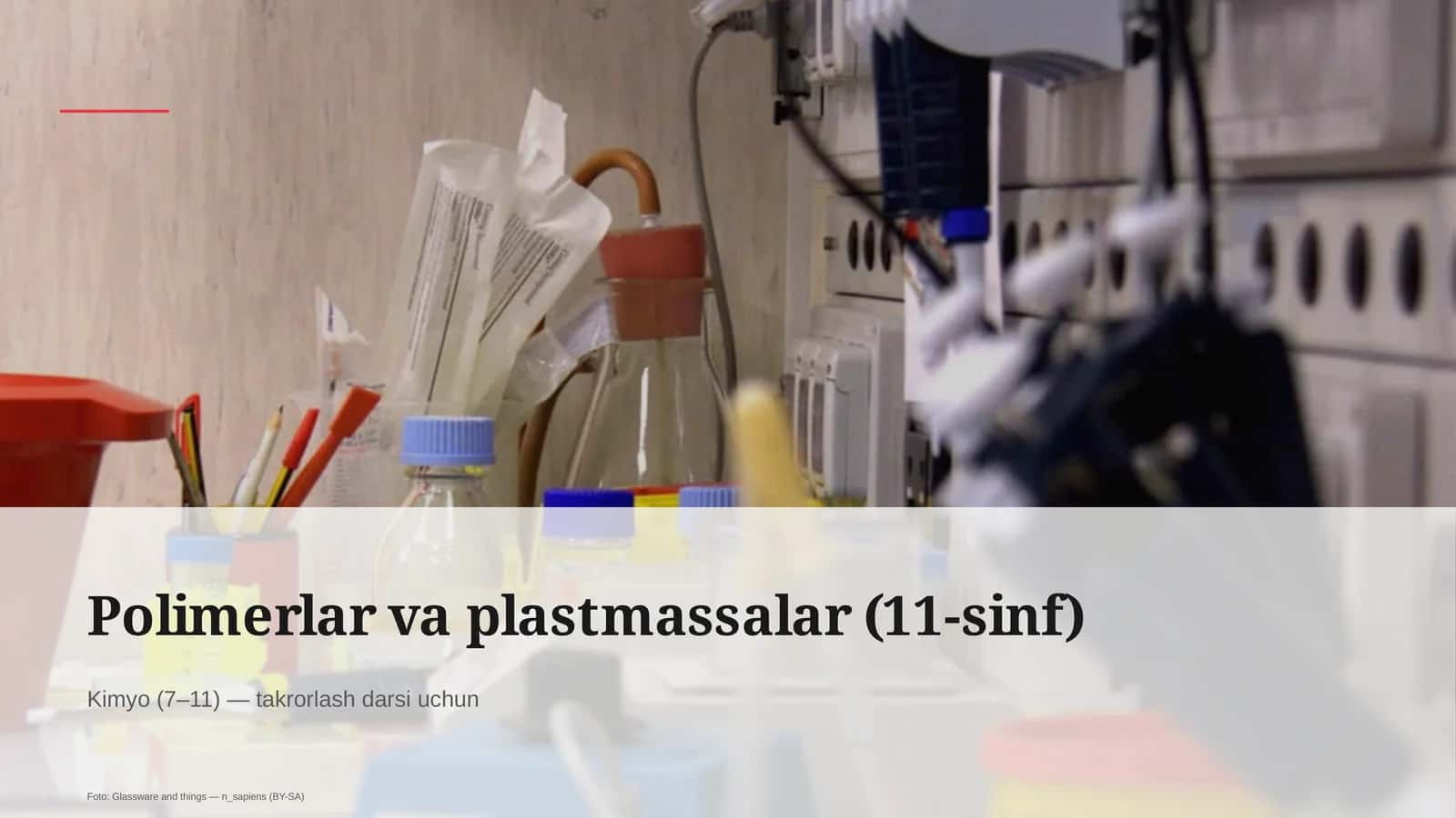 Polimerlar va plastmassalar (11-sinf)