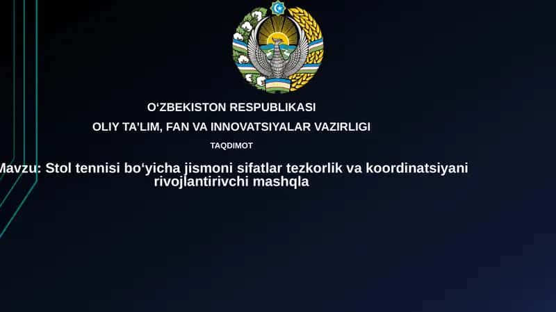 Stol tennisi mashqlari