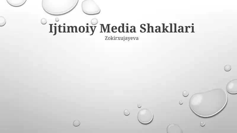 Ijtimoiy Media Shakllari