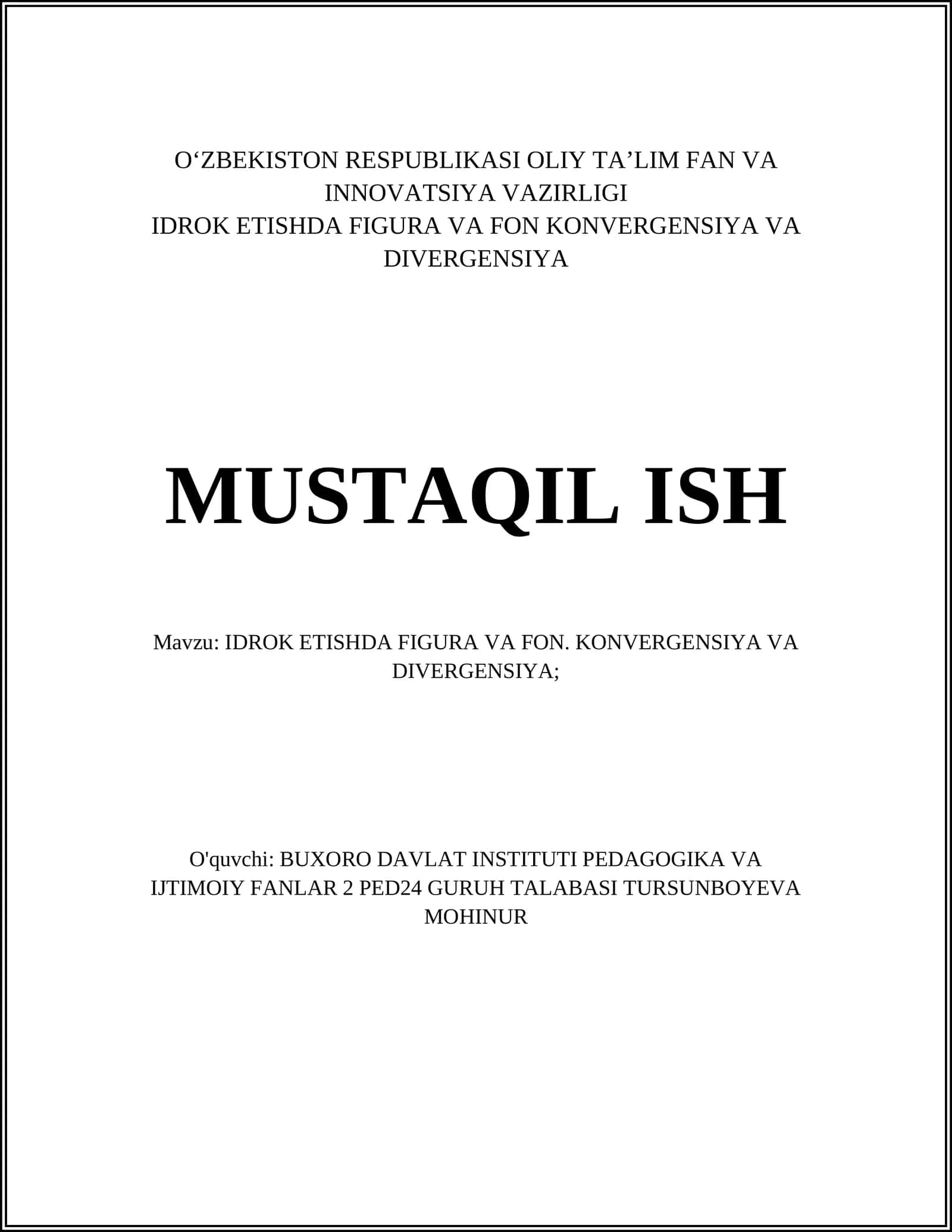 Figura va fonni ajratish usullari