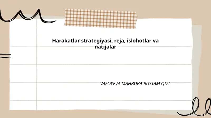 Harakatlar strategiyasi