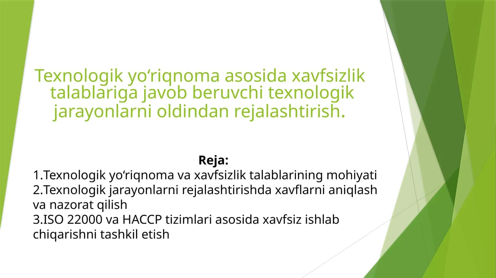 Texnologik yo‘riqnoma