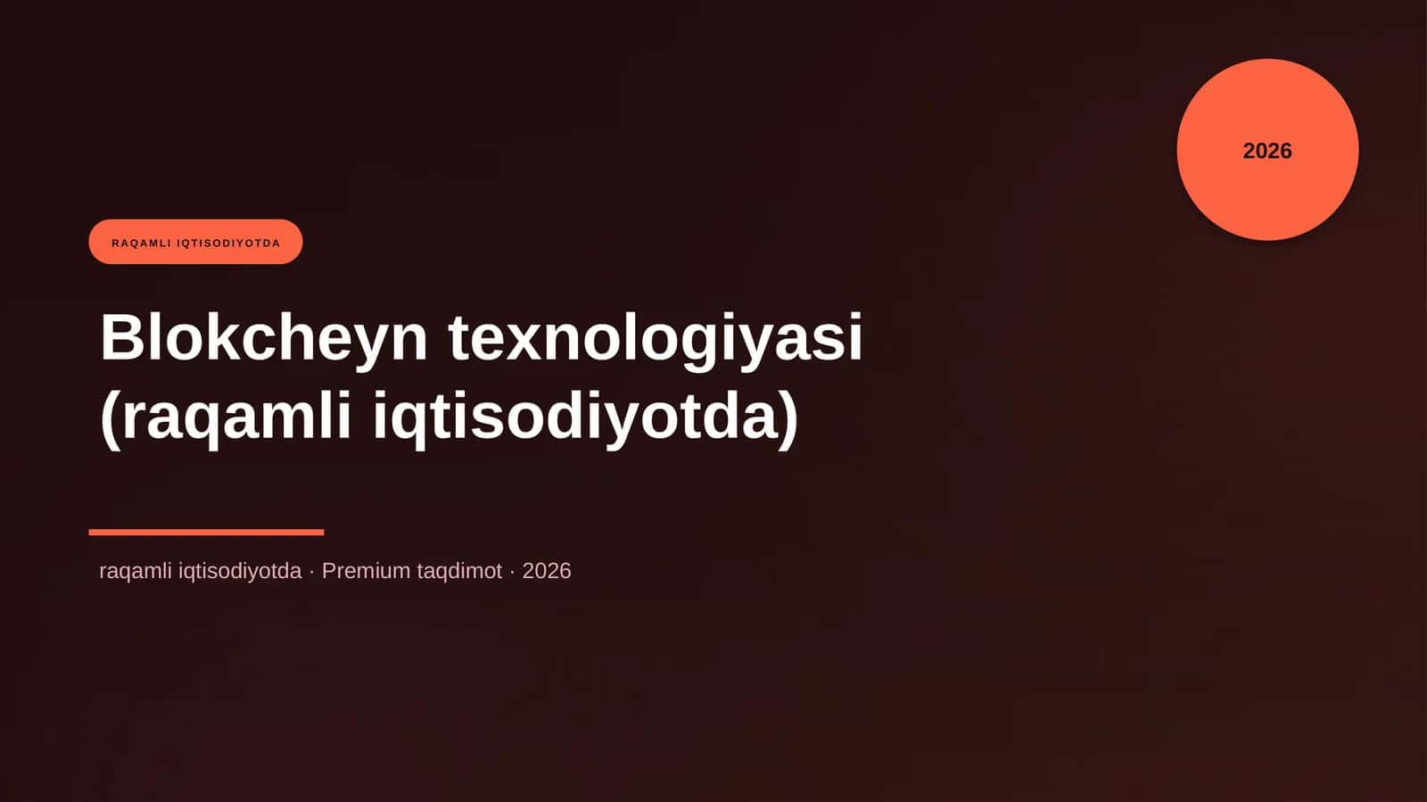 Blokcheyn texnologiyasi (raqamli iqtisodiyotda)