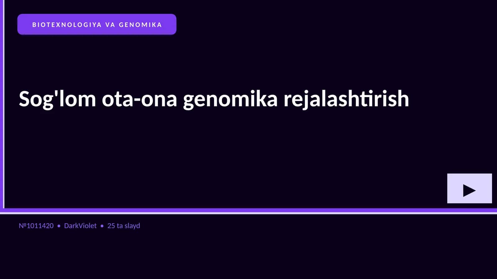 Sog'lom ota-ona genomika rejalashtirish