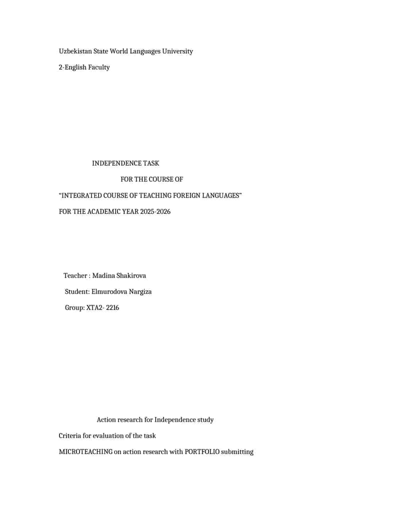 Principles of Language Assessment and Test Design