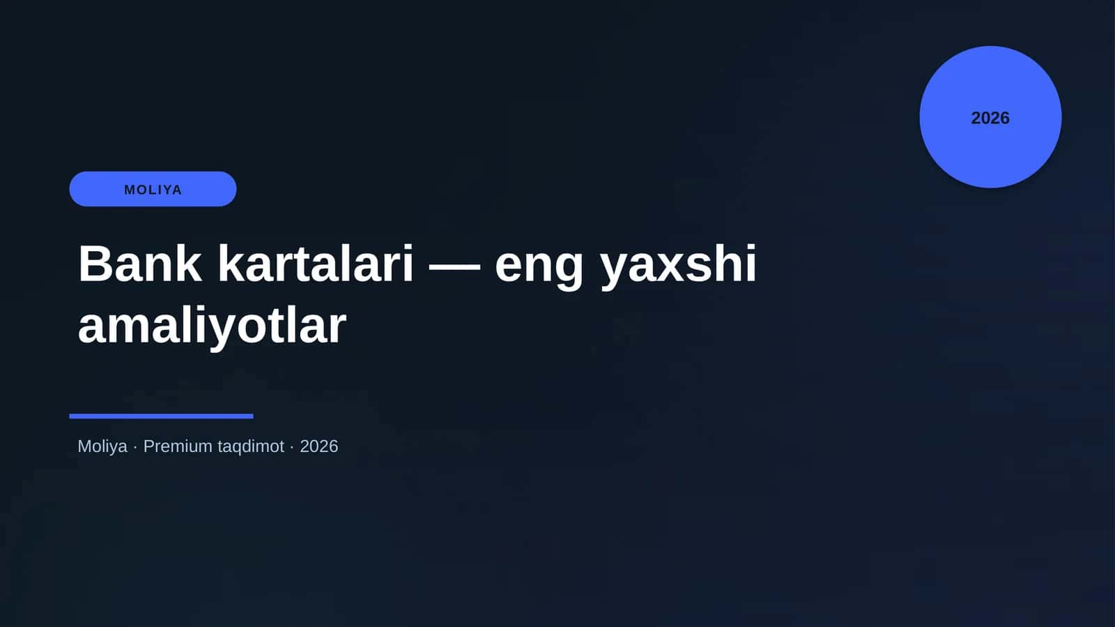 Bank kartalari — eng yaxshi amaliyotlar