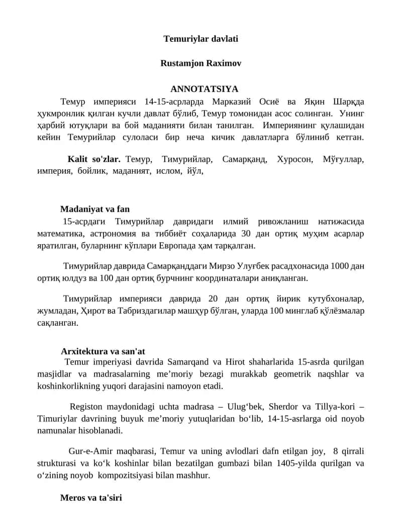 Temuriylar davlati