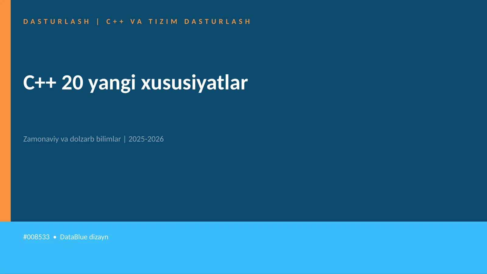 C++ 20 yangi xususiyatlar