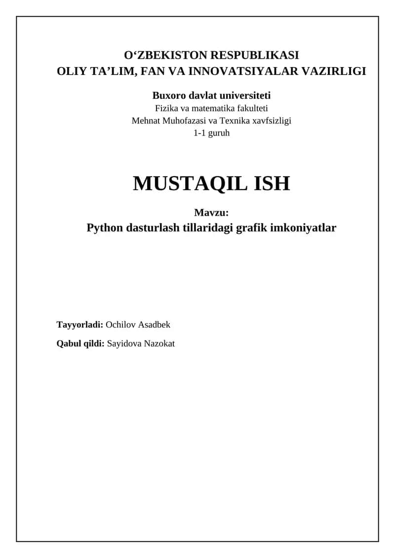 Python-da grafik imkoniyatlar: Asosiy kutubxonalar va rivojlanish tarixi
