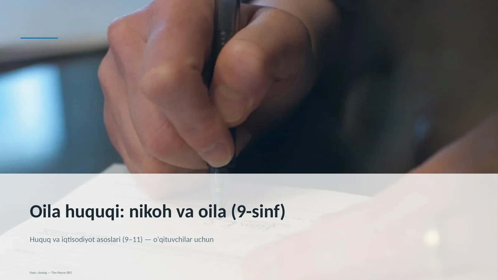 Oila huquqi: nikoh va oila (9-sinf)