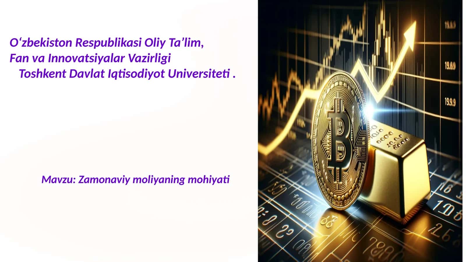 Zamonaviy moliyaning mohiyati
