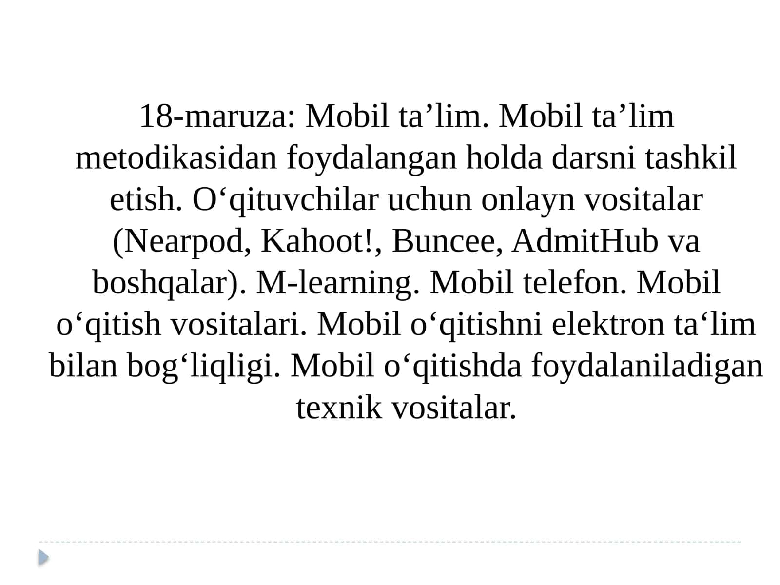 Mobil Ta'lim Portativ Qurilmalar