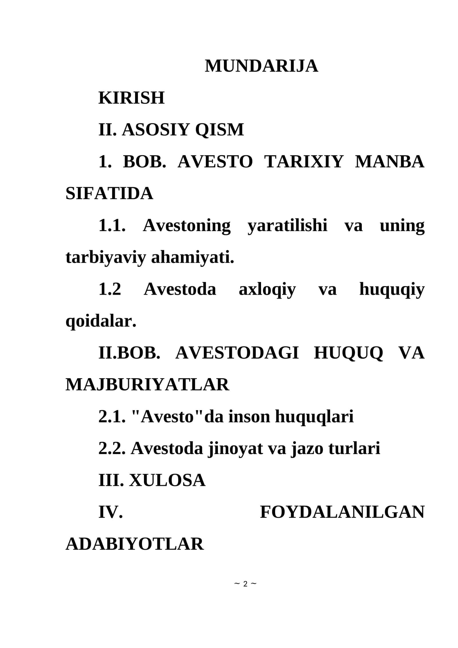 Avesto Tarixiy Manba