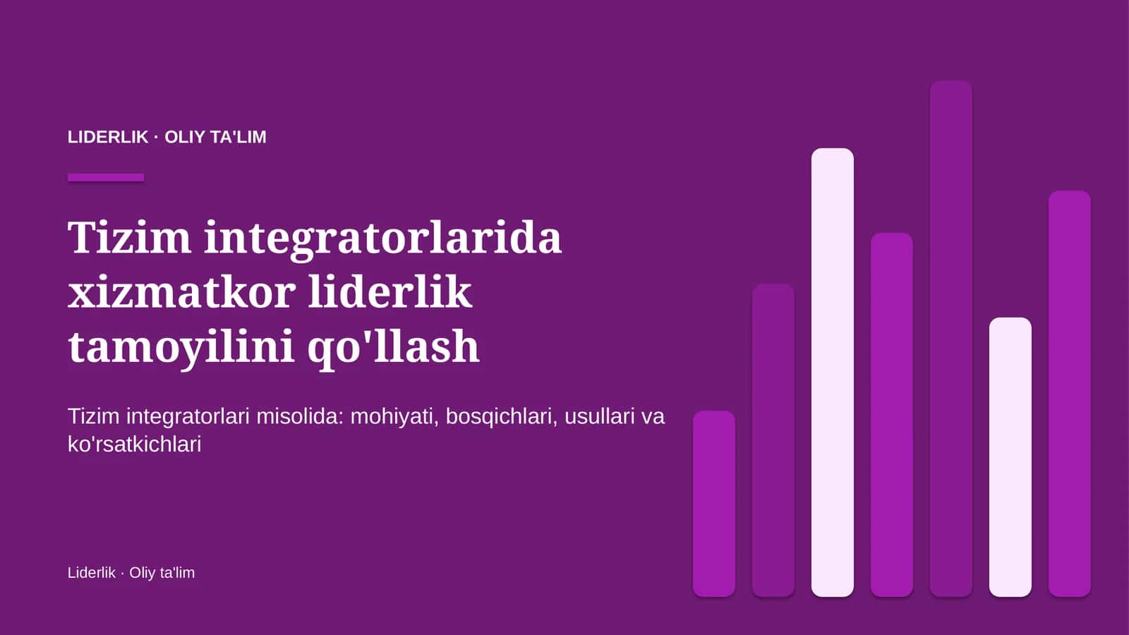 tizim integratorlarida xizmatkor liderlik tamoyilini qo'llash 9216