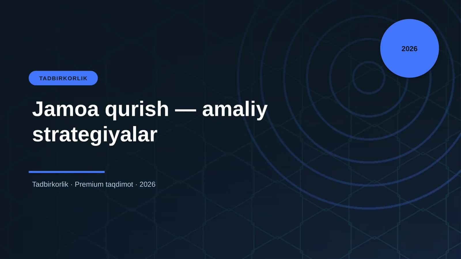 Jamoa qurish — amaliy strategiyalar
