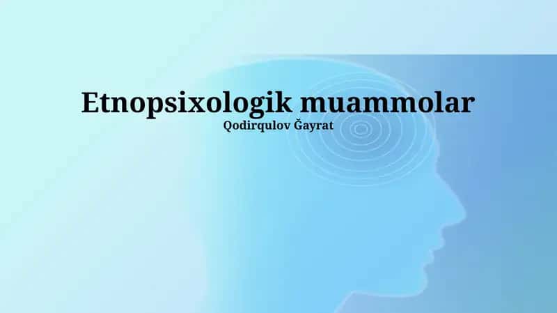 Etnopsixologik muammolar