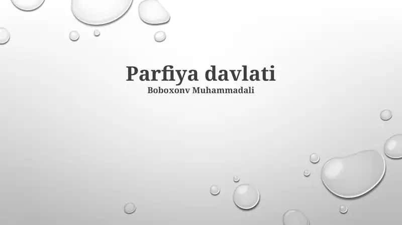 Parfiya Imperiyasining Tarixi