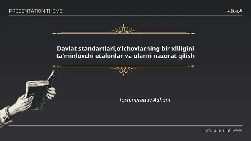 Davlat standartlari va metrologiyaning huquqiy asoslari