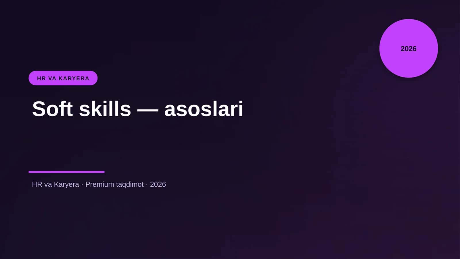 Soft skills — asoslari