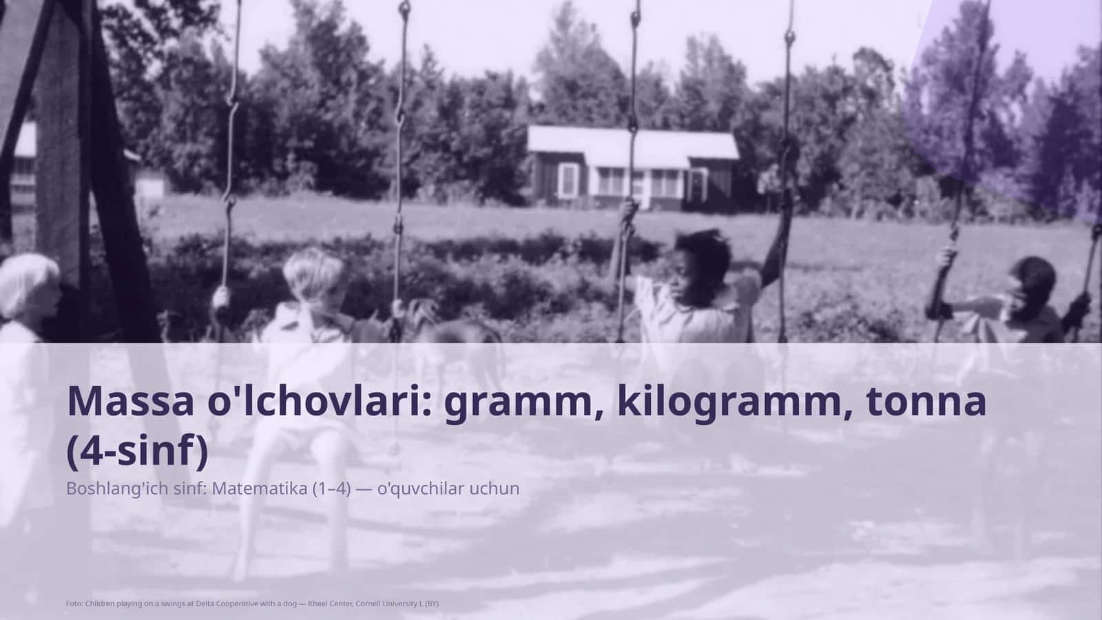 Massa o'lchovlari: gramm, kilogramm, tonna (4-sinf)