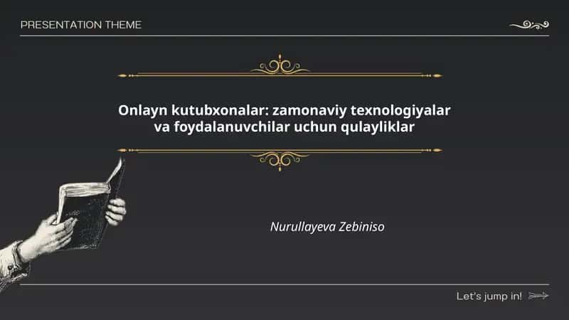 Onlayn kutubxonalar: zamonaviy texnologiyalar va foydalanuvchilar uchun qulayliklar