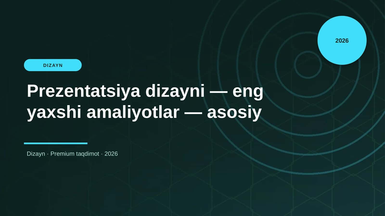 Prezentatsiya dizayni — eng yaxshi amaliyotlar