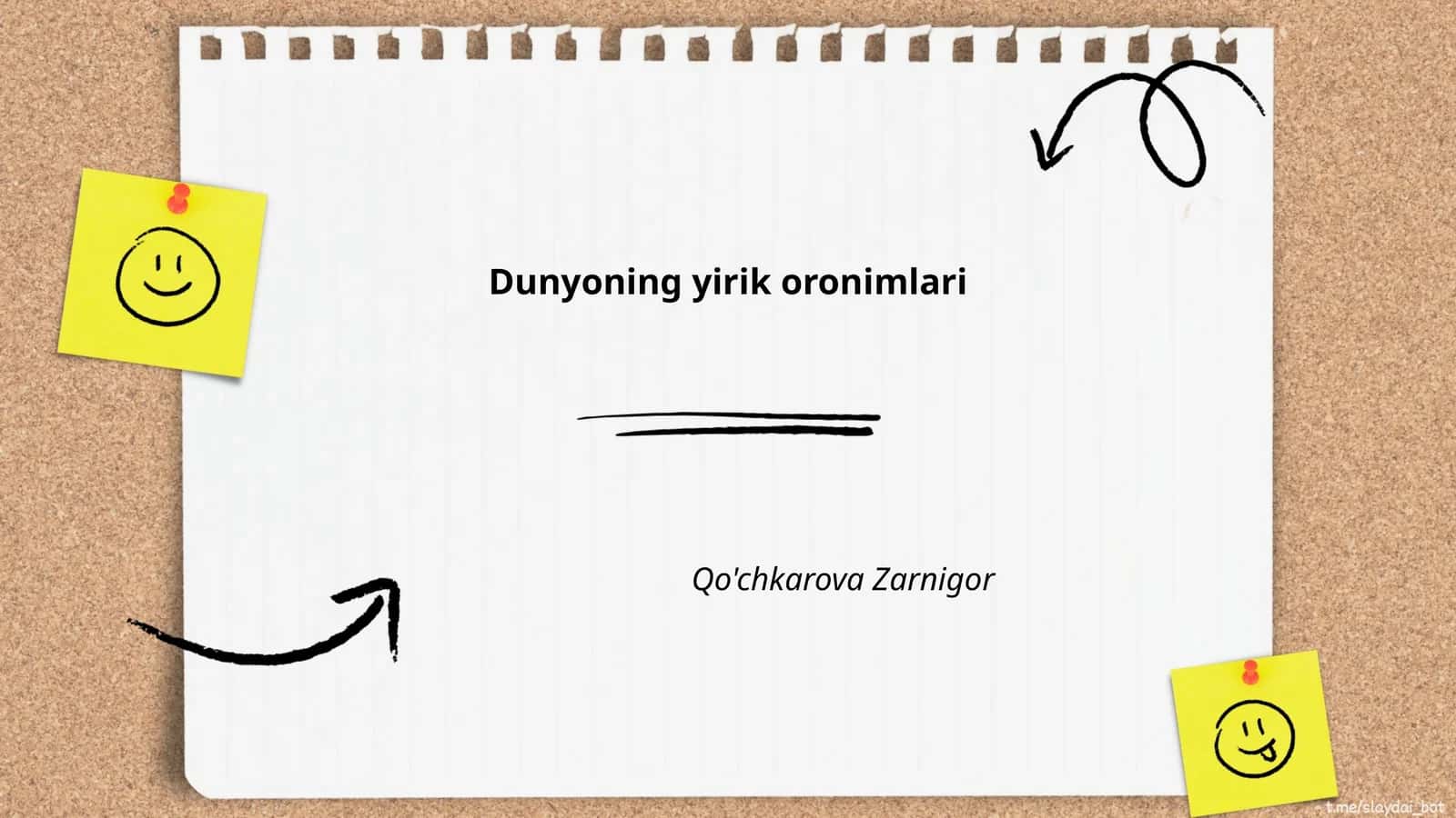 Dunyoning yirik oronimlari